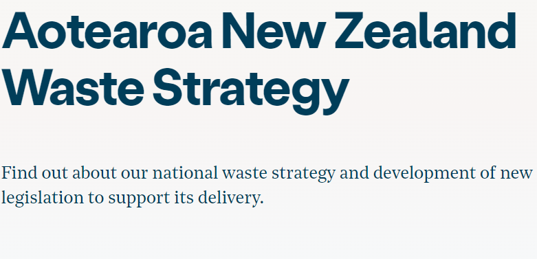Aotearoa New Zealand Waste Strategy
