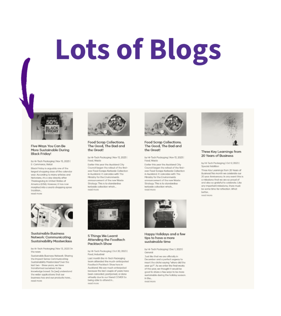 Hi-Tech Packaging Blogs page