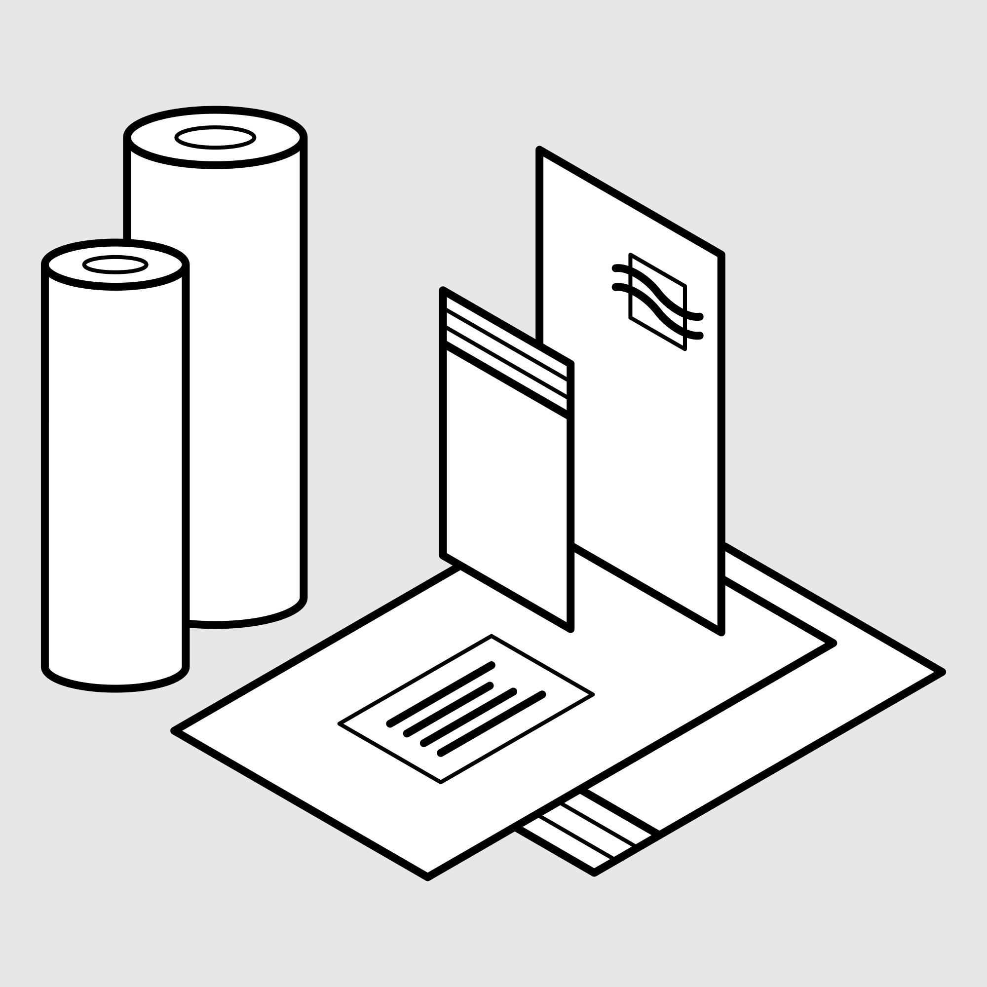 Ecommerce and Freight Drawing Set Freight and Packaging – Drawing of Sample Products