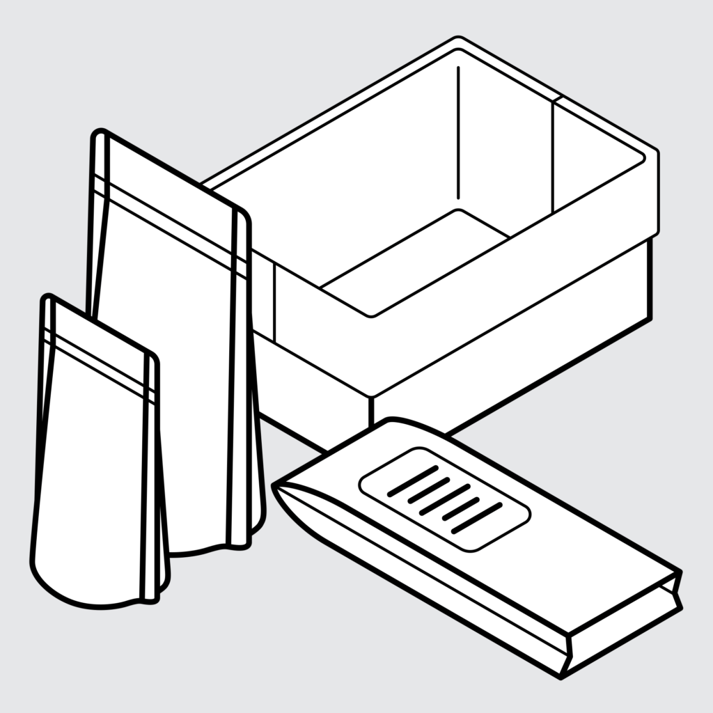 Drawing of Custom Food Packaging Products