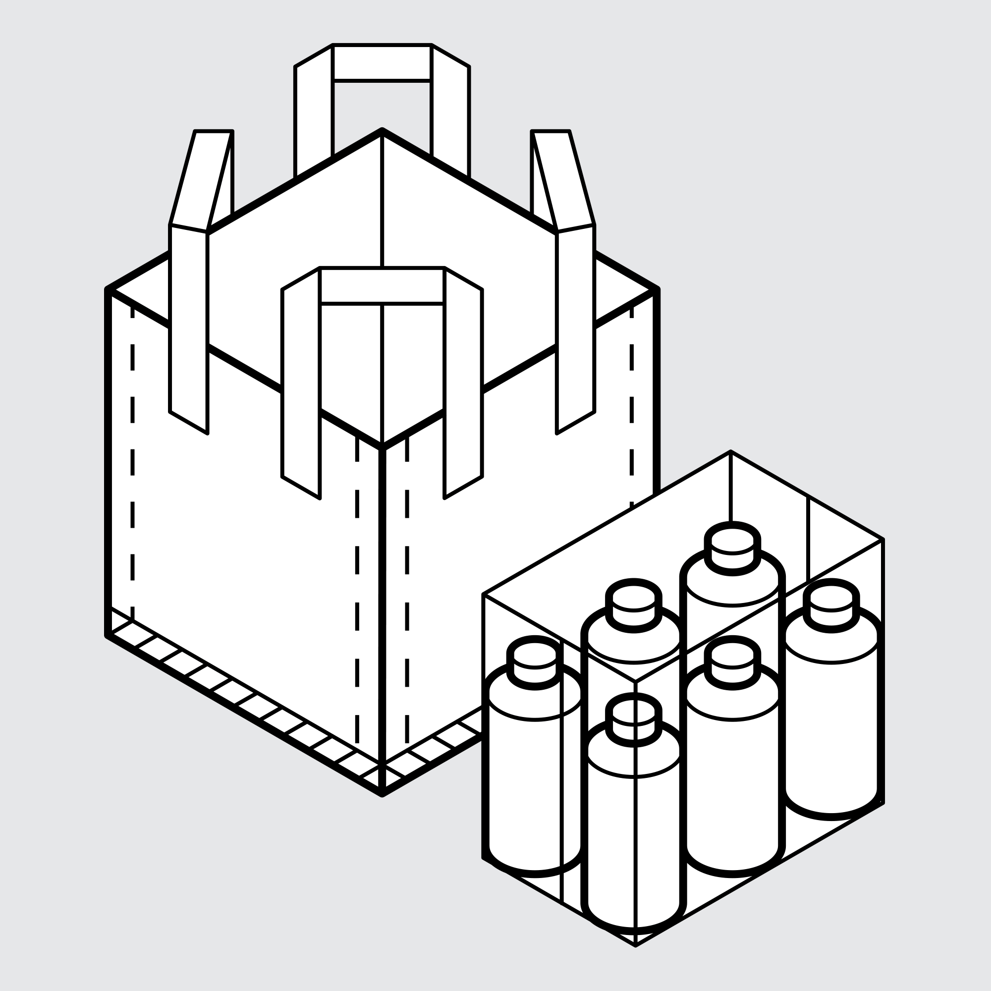 Drawing of Sample Bags for Manufacturing and Industrial Packaging