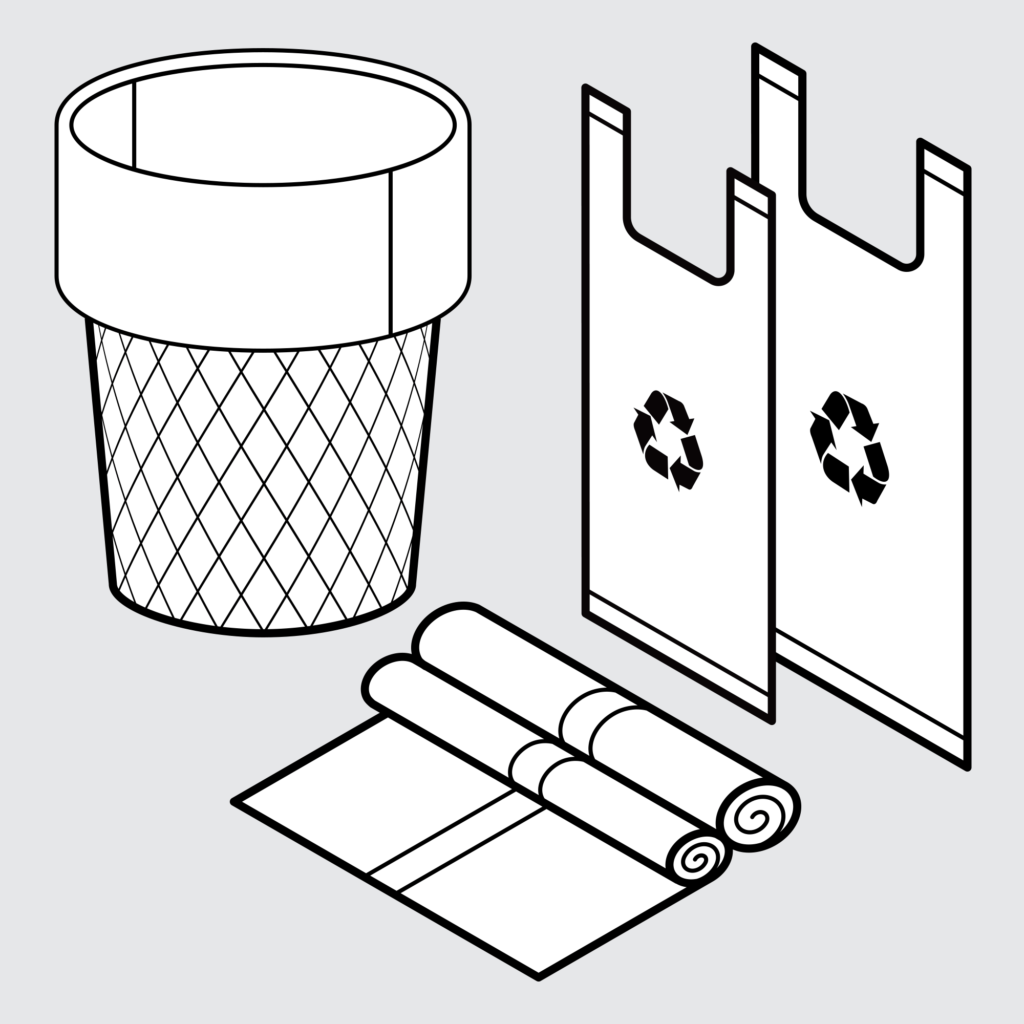 Drawing of Sample Bags for Rubbish and Refuse