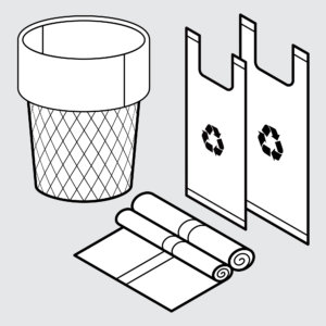 Drawing of Sample Bags for Rubbish and Refuse Market
